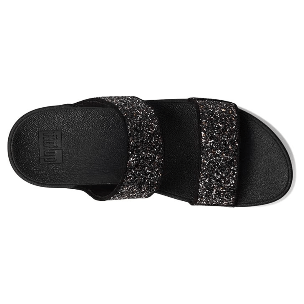 FitFlop Women's Lulu Glitter Slide Black Multi - 1099586 - Tip Top Shoes of New York