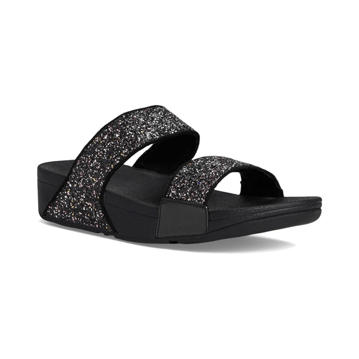 FitFlop Women's Lulu Glitter Slide Black Multi - 1099586 - Tip Top Shoes of New York