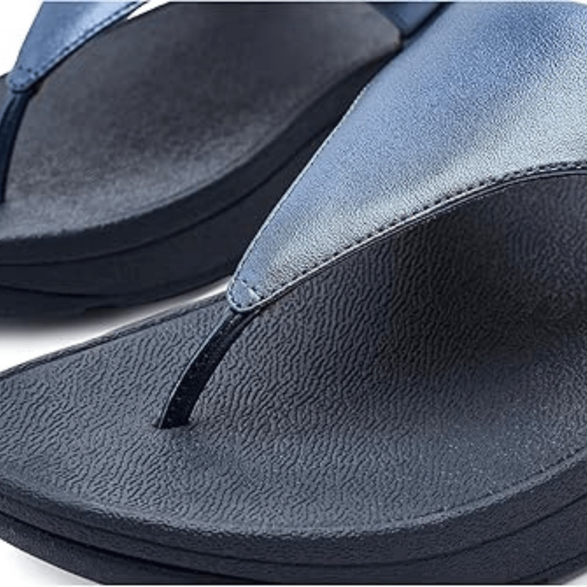 FitFlop Women's Lulu Toe - Post Cosmic Blue Metallic Leather - 9031893 - Tip Top Shoes of New York