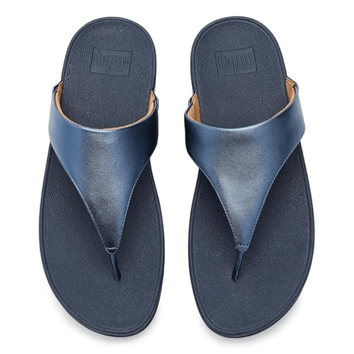 FitFlop Women's Lulu Toe - Post Cosmic Blue Metallic Leather - 9031893 - Tip Top Shoes of New York