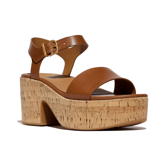 FitFlop Women's PlatFForms Ankle - Strap Deep Tan Leather - 1092714 - Tip Top Shoes of New York