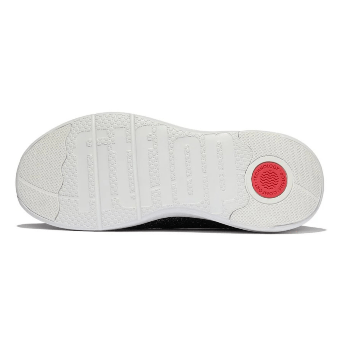 FitFlop Women's Super Q Knit Ballet Black/Silvereen - 1099662 - Tip Top Shoes of New York