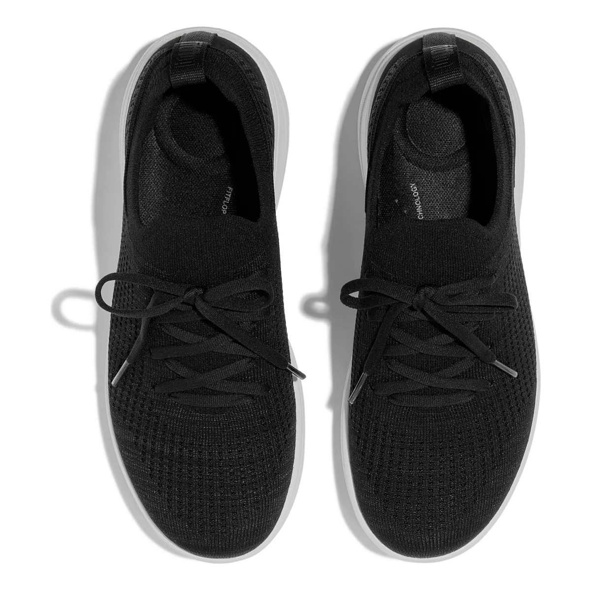 FitFlop Women's SUPER - Q Knit Laced Black/White - 1099521 - Tip Top Shoes of New York