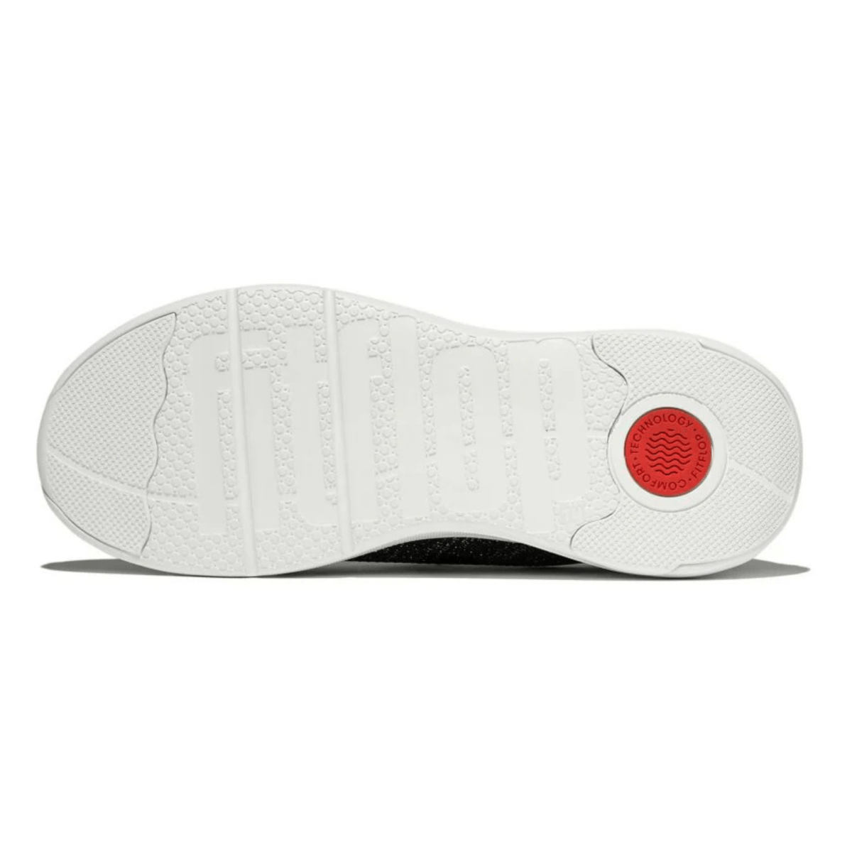 FitFlop Women's Super Q Knit Sneaker Black/Silvereen - 1099649 - Tip Top Shoes of New York