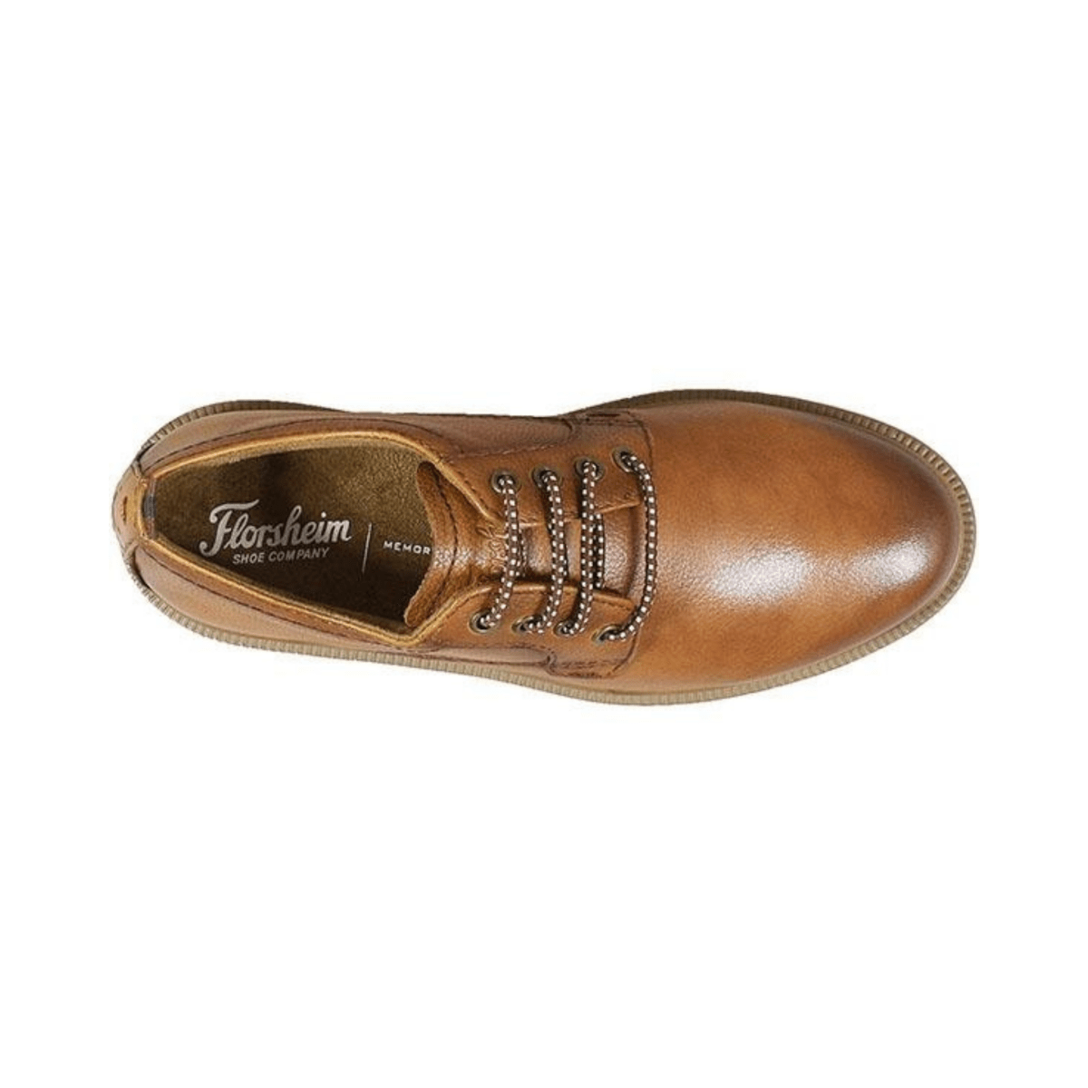 Florsheim Boys' (Sizes 5 - 7) Sapacush Plain Toe Oxford Cognac - 905540 - Tip Top Shoes of New York