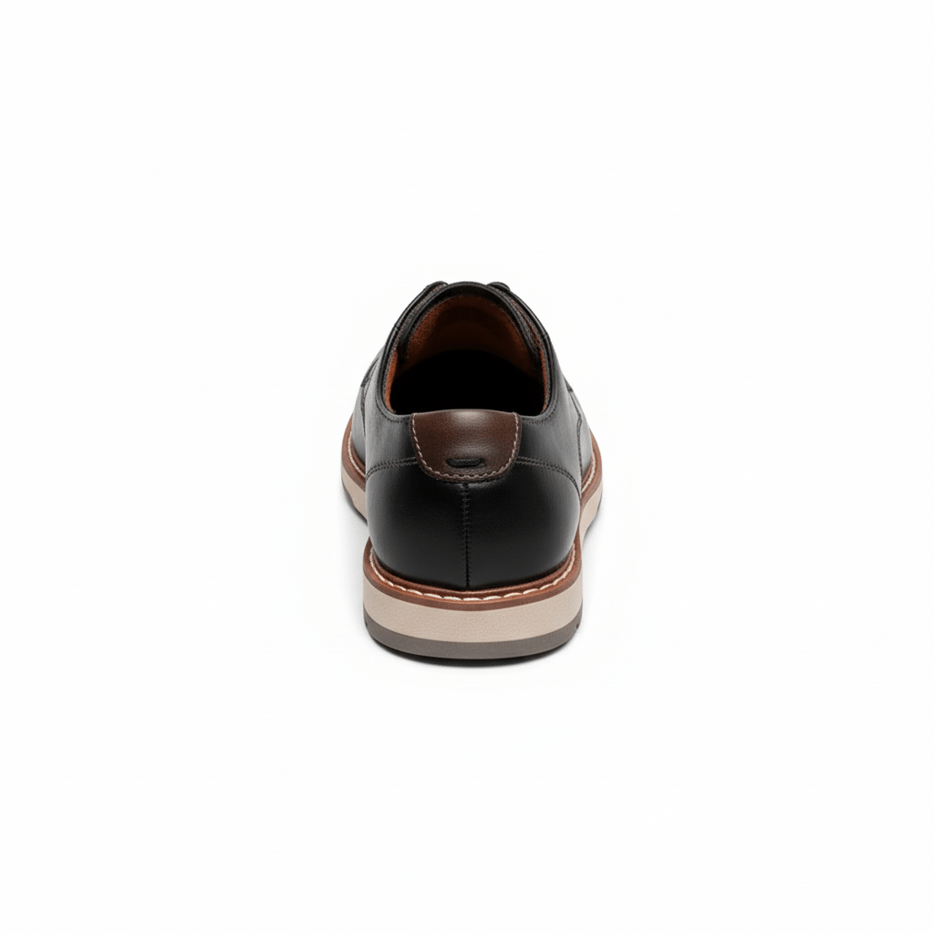 Florsheim Boys' Vibe Jr. Elastic Lace Plain Toe Oxford Black - 1108149 - Tip Top Shoes of New York
