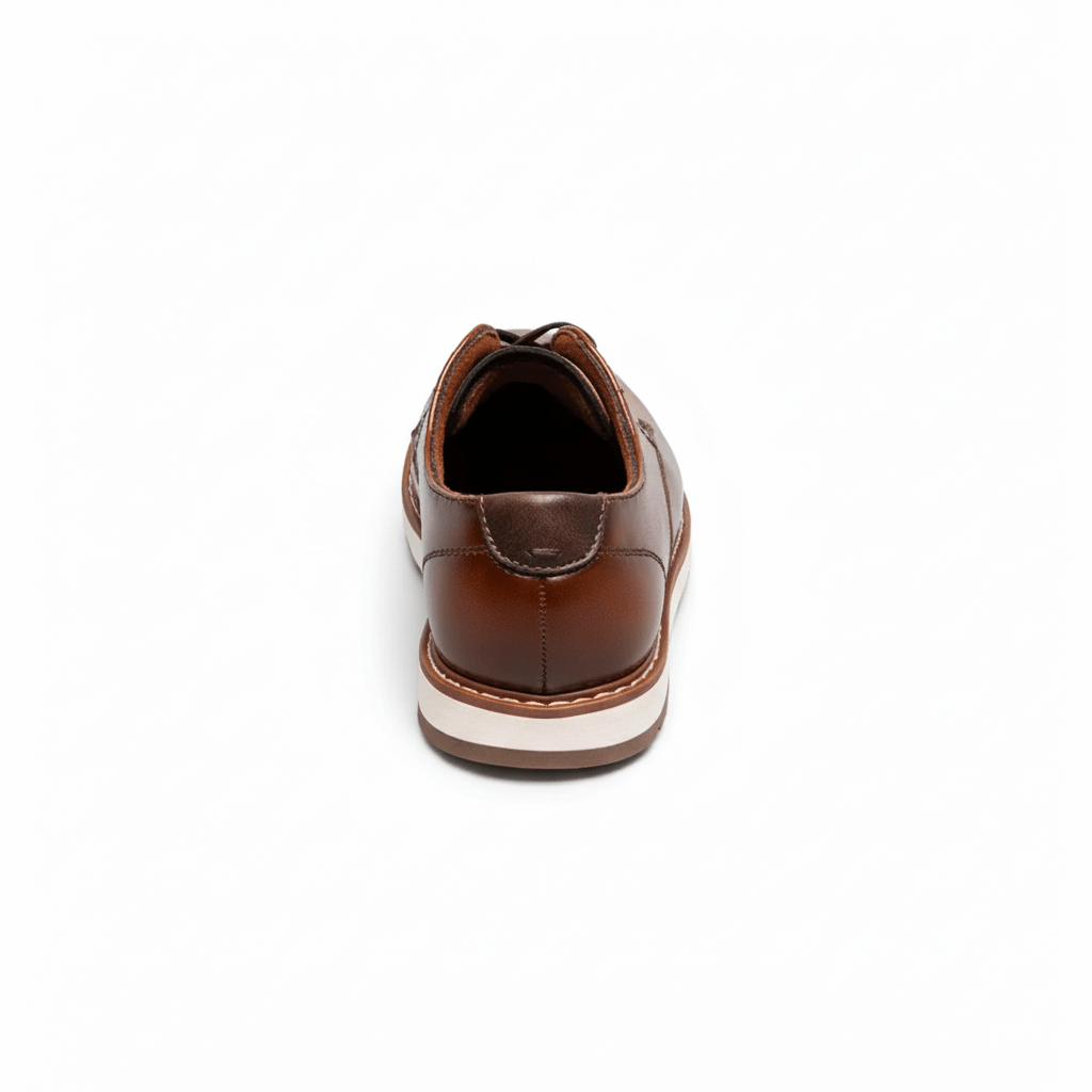 Florsheim Boys' Vibe Jr. Elastic Lace Plain Toe Oxford Cognac - 1108172 - Tip Top Shoes of New York