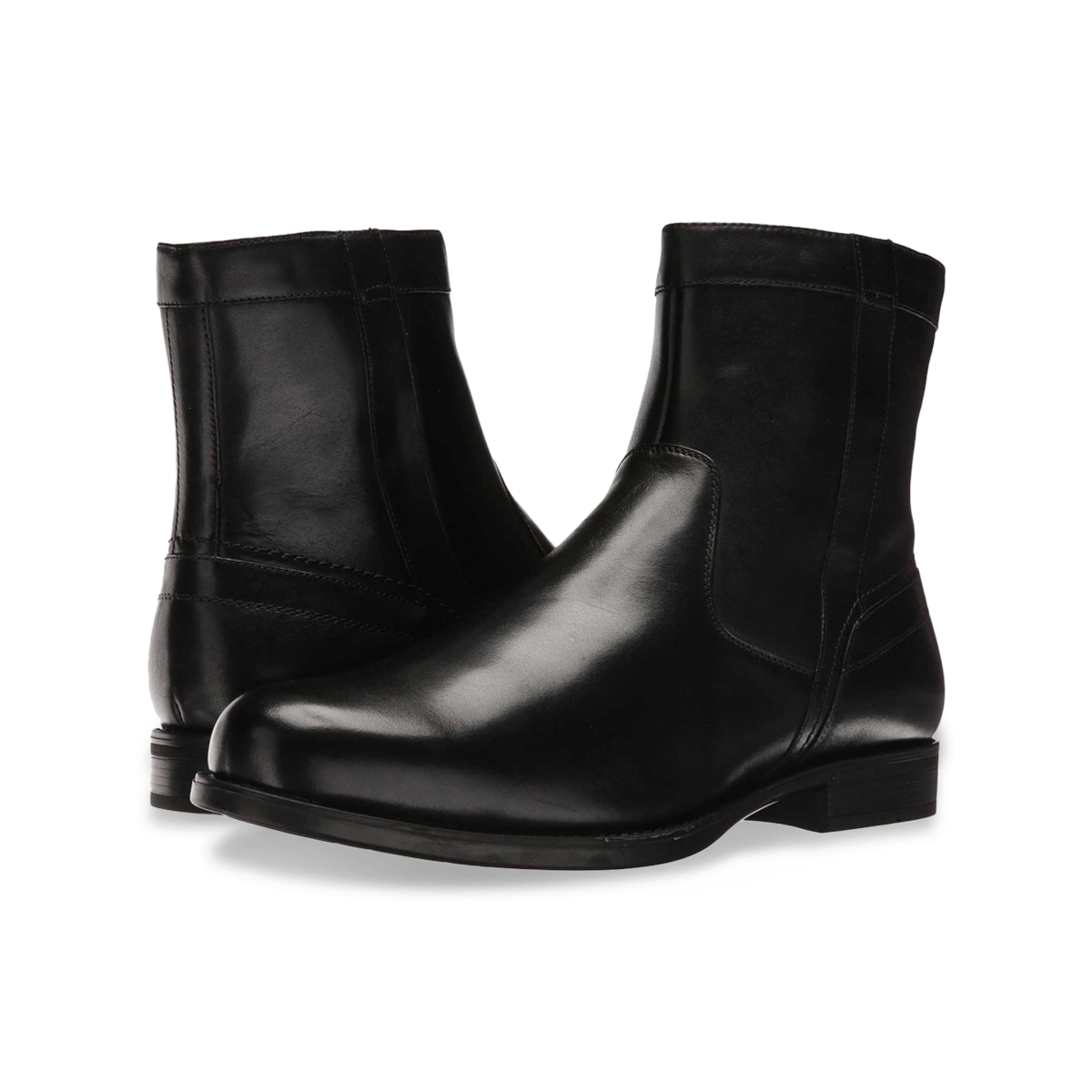 Florsheim Men's Midtown Plain Toe Zip Boot Black - 355803 - Tip Top Shoes of New York