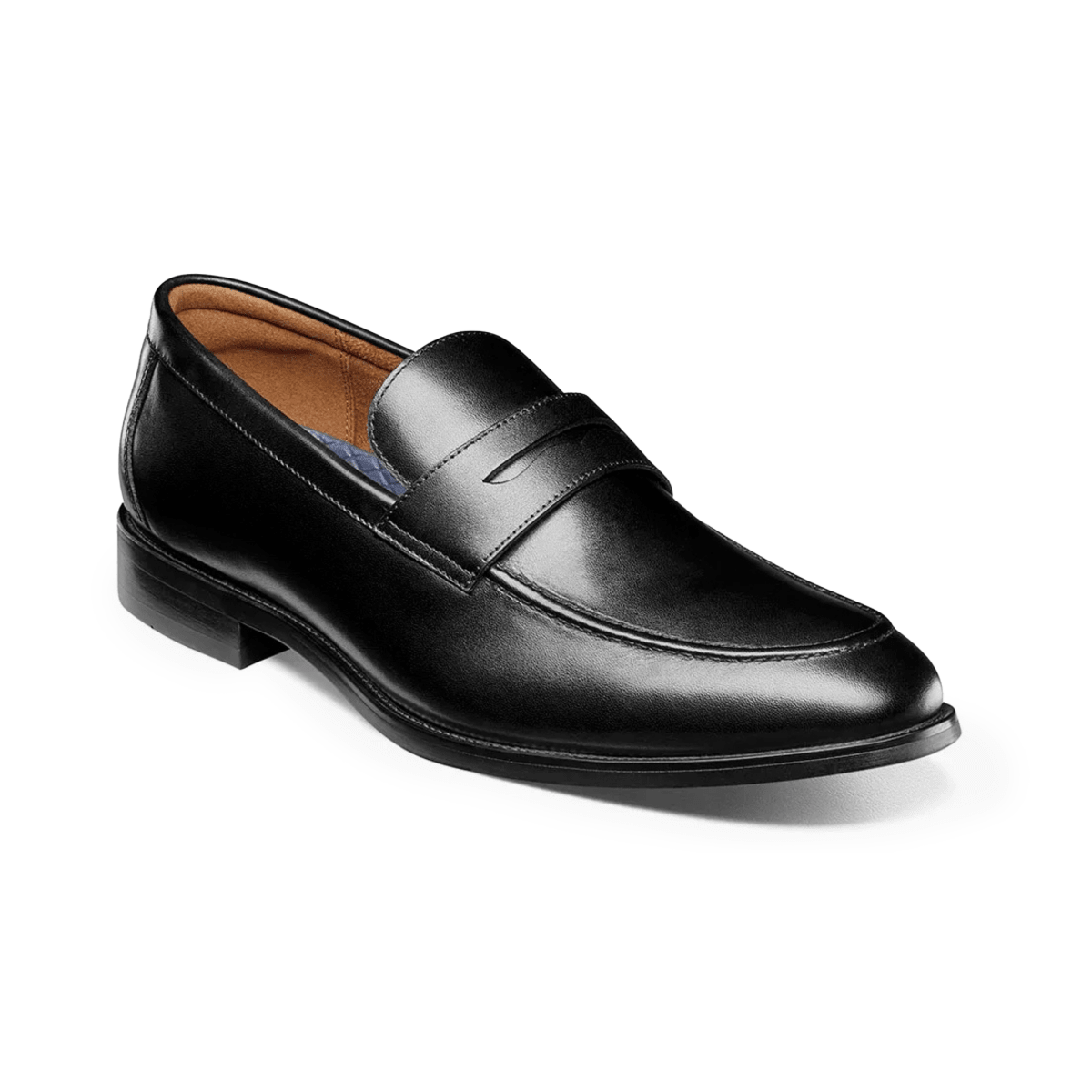 Florsheim Men's Rucci Moc Toe Penny Loafer Black Smooth Leather - 9035099 - Tip Top Shoes of New York
