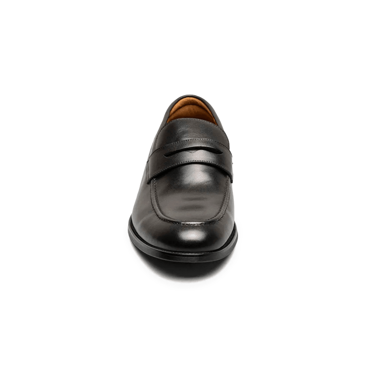 Florsheim Men's Rucci Moc Toe Penny Loafer Black Smooth Leather - 9035099 - Tip Top Shoes of New York