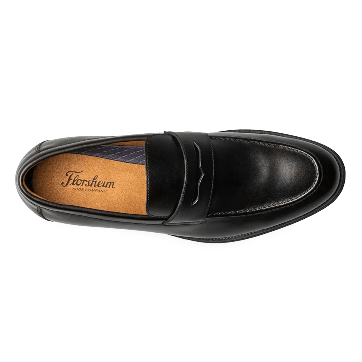 Florsheim Men's Rucci Moc Toe Penny Loafer Black Smooth Leather - 9035099 - Tip Top Shoes of New York