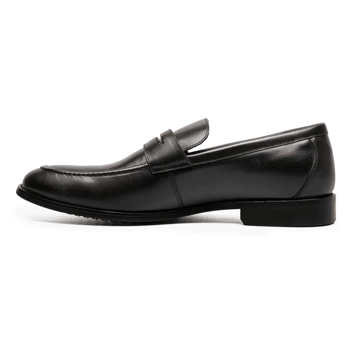 Florsheim Men's Rucci Moc Toe Penny Loafer Black Smooth Leather - 9035099 - Tip Top Shoes of New York
