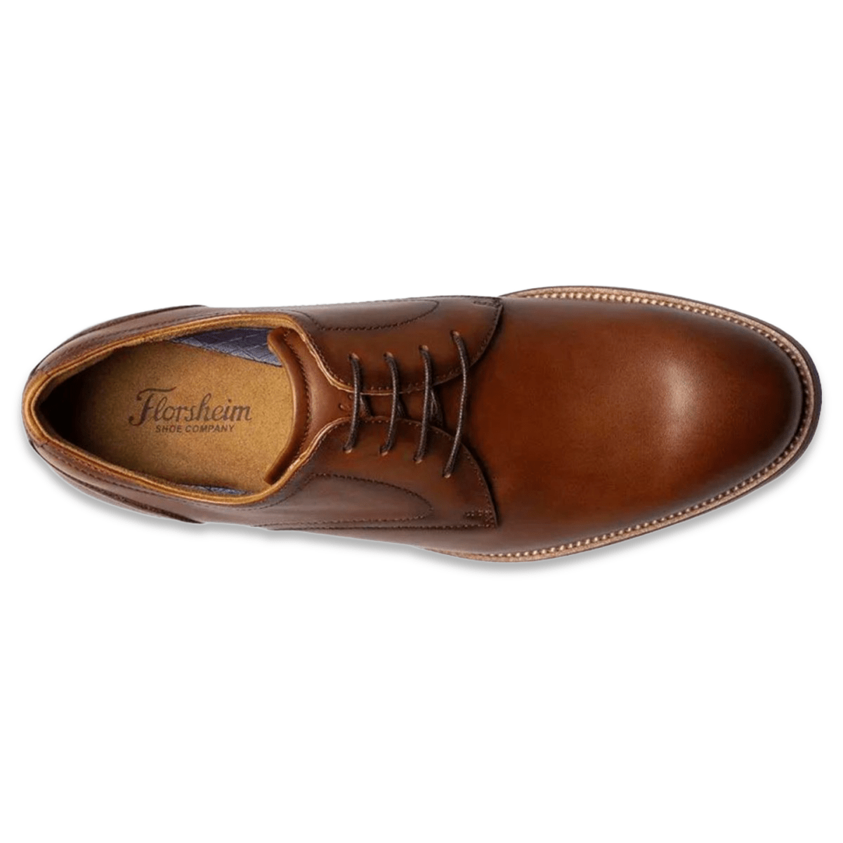 Florsheim Men's Rucci Plain Oxford Cognac Leather - 3017974 - Tip Top Shoes of New York