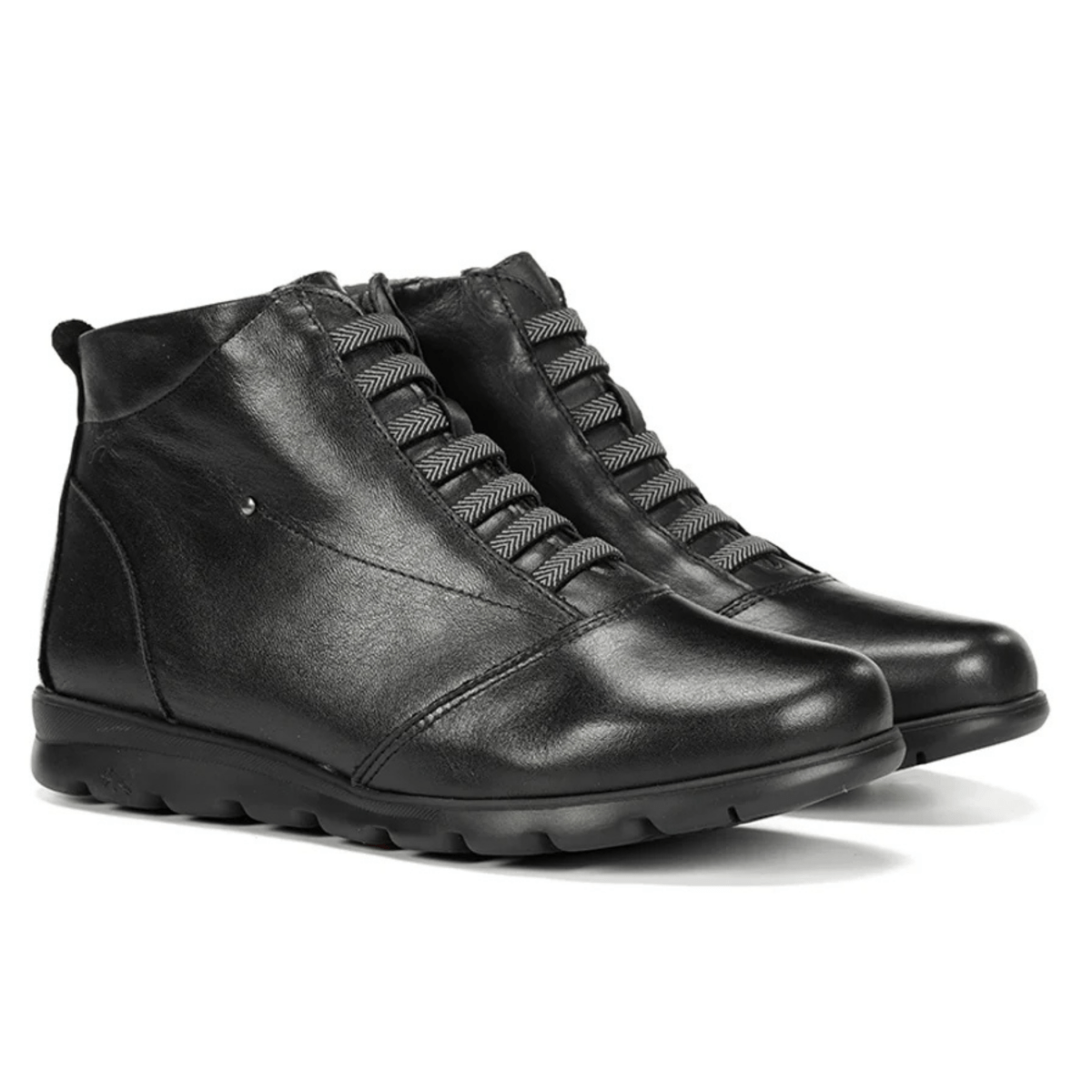 Fluchos Women's Susan Ankle Boot Sugar Black Leather - 9018051 - Tip Top Shoes of New York