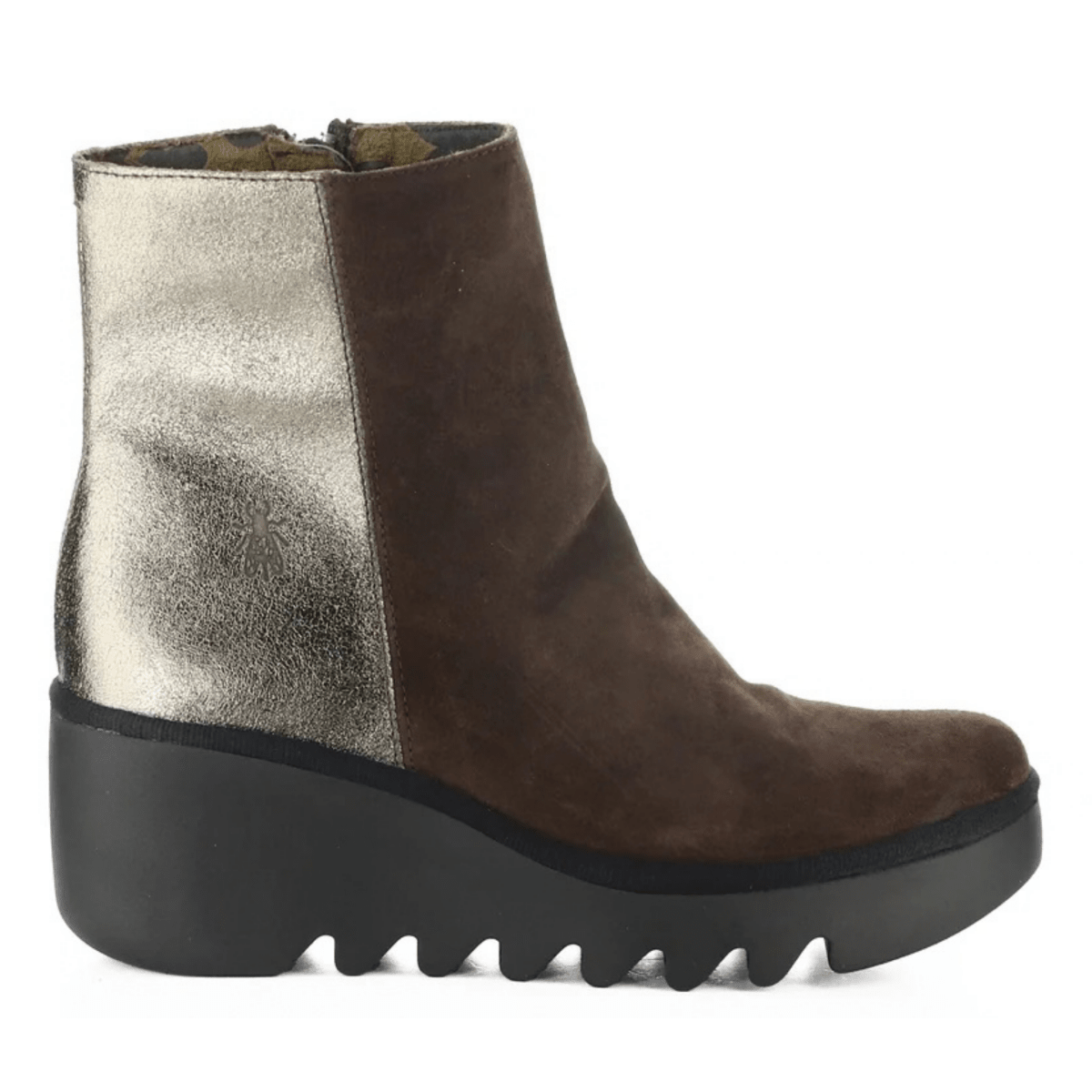 Fly London Women's BAAN538FLY Espresso/Dark Metallic Gold Suede - 9034718 - Tip Top Shoes of New York