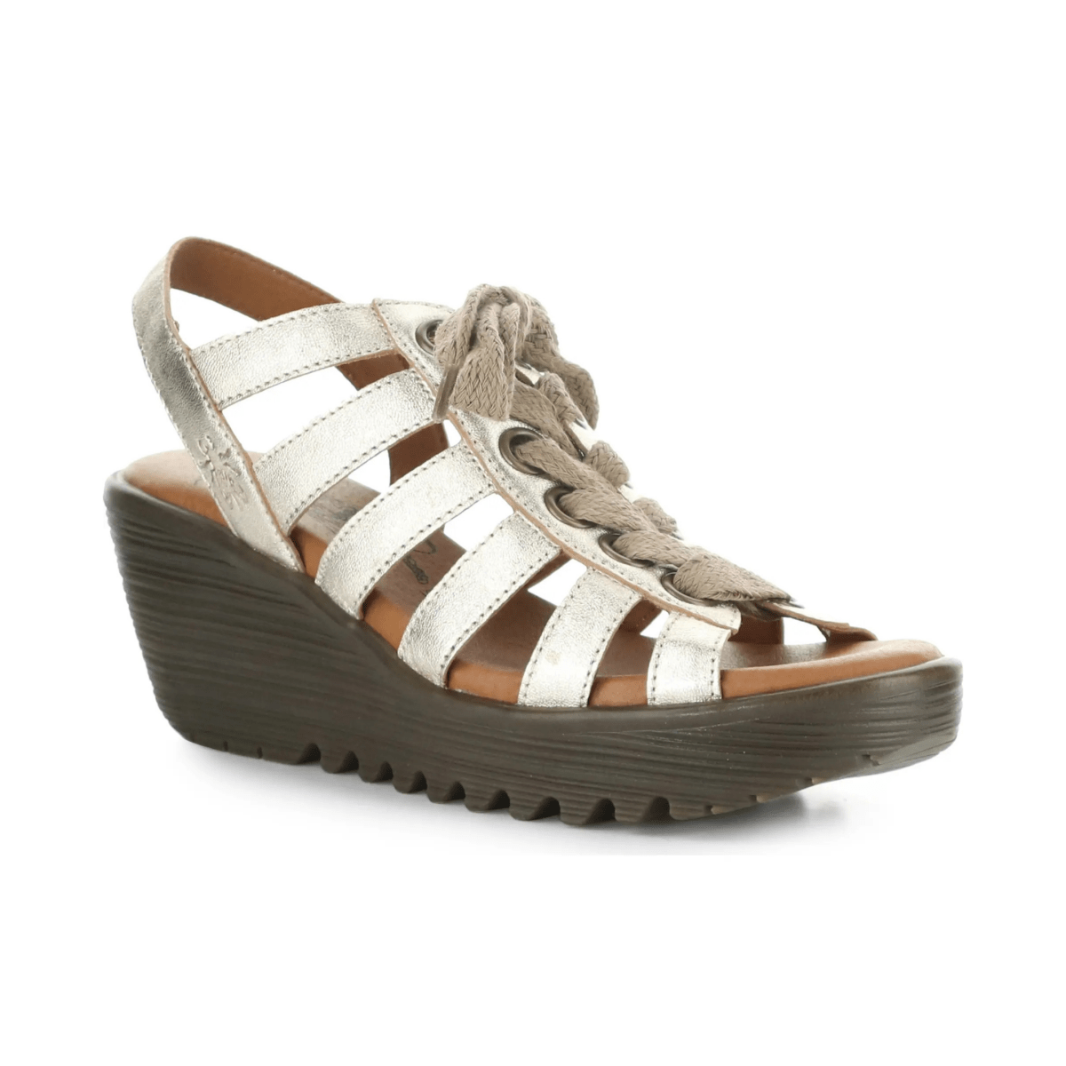 Fly London Women's LITU469 Champagne Metallic Leather - 9032468 - Tip Top Shoes of New York