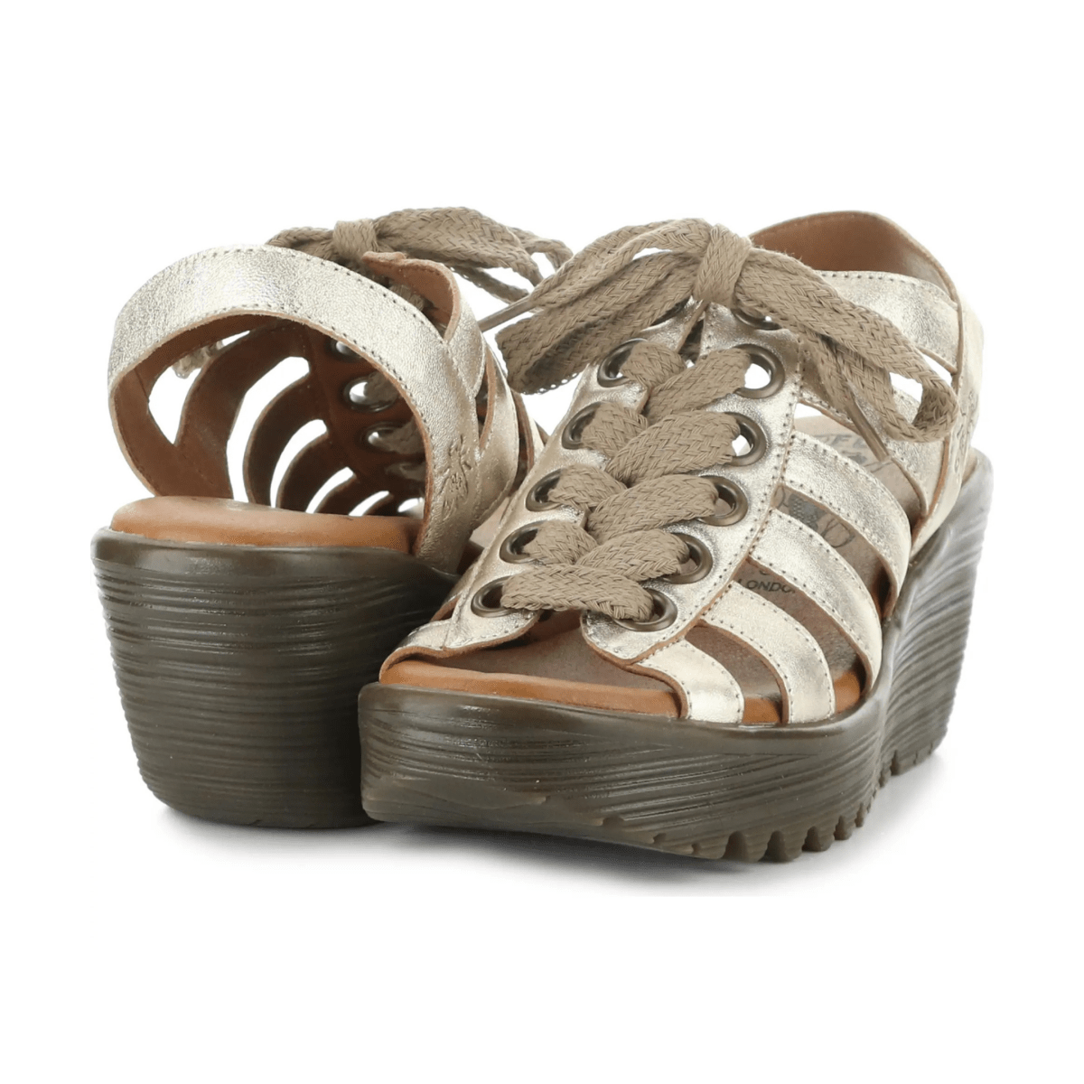 Fly London Women's LITU469 Champagne Metallic Leather - 9032468 - Tip Top Shoes of New York