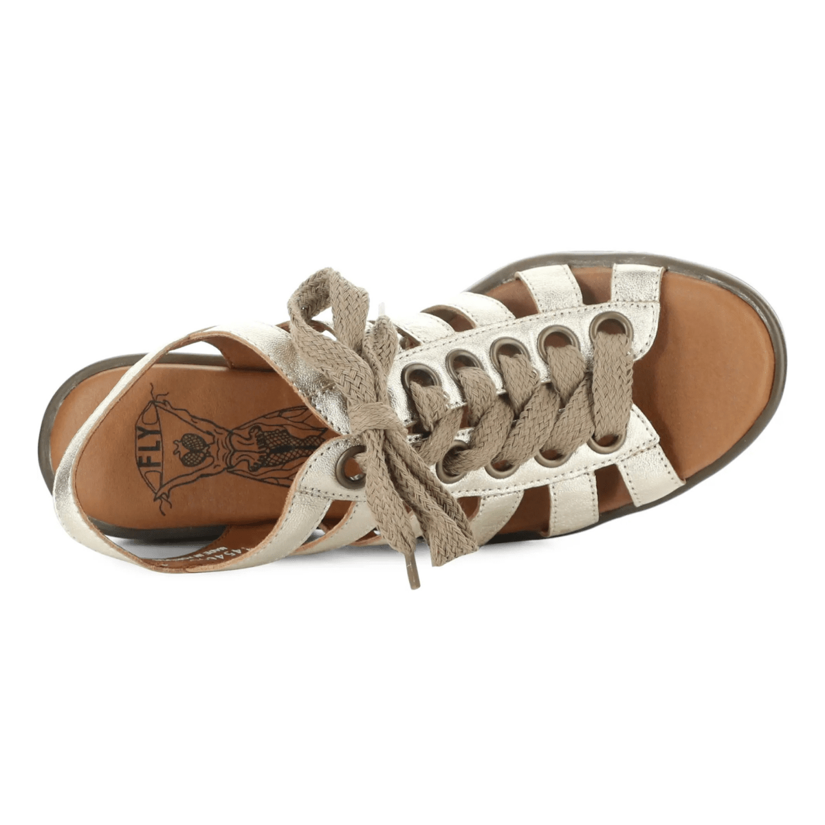 Fly London Women's LITU469 Champagne Metallic Leather - 9032468 - Tip Top Shoes of New York