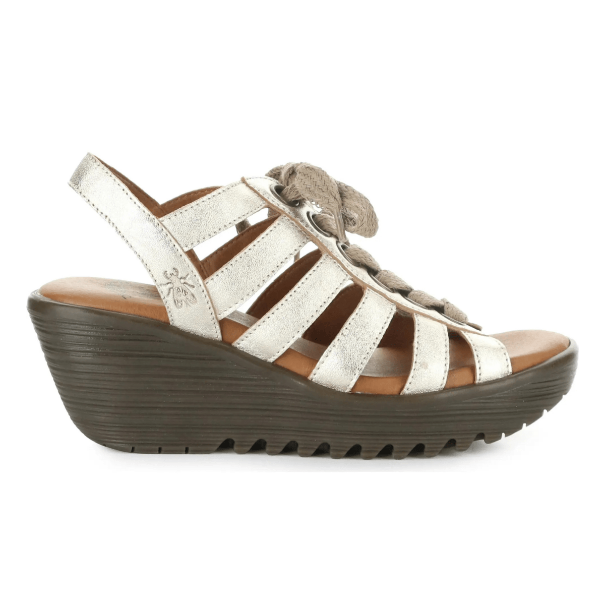 Fly London Women's LITU469 Champagne Metallic Leather - 9032468 - Tip Top Shoes of New York