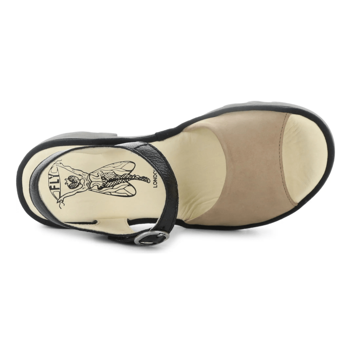 Fly London Women's TULL503 Taupe Suede/Black Mousse Leather - 9032476 - Tip Top Shoes of New York