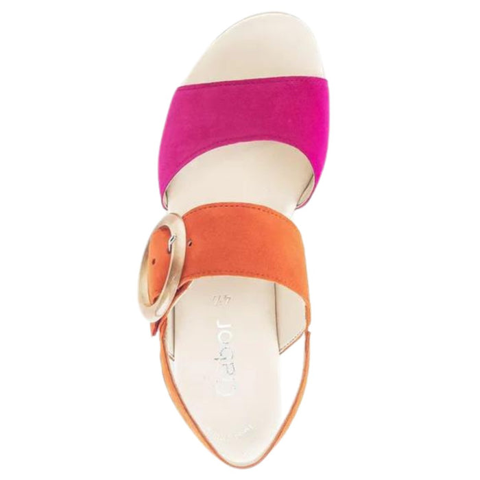 Gabor Women's 44.645 - 13 Sandal Orange/Pink Suede - 9020446 - Tip Top Shoes of New York