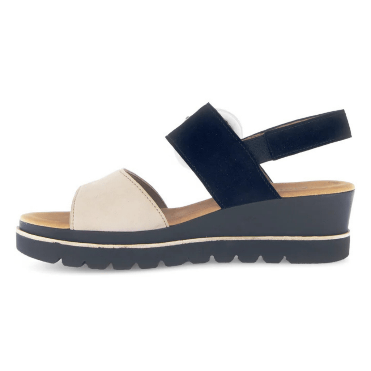 Gabor Women's 64.645.14 Beige/Black Suede - 9020800 - Tip Top Shoes of New York