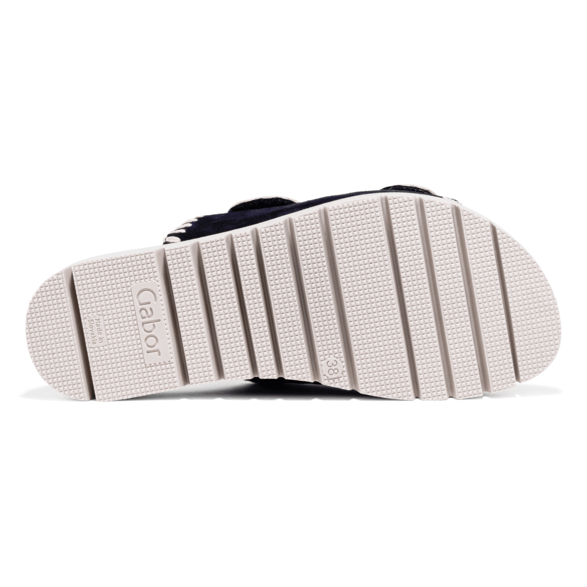 Gabor Women's 83.741.18 Mule White/Navy Suede - 9030670 - Tip Top Shoes of New York