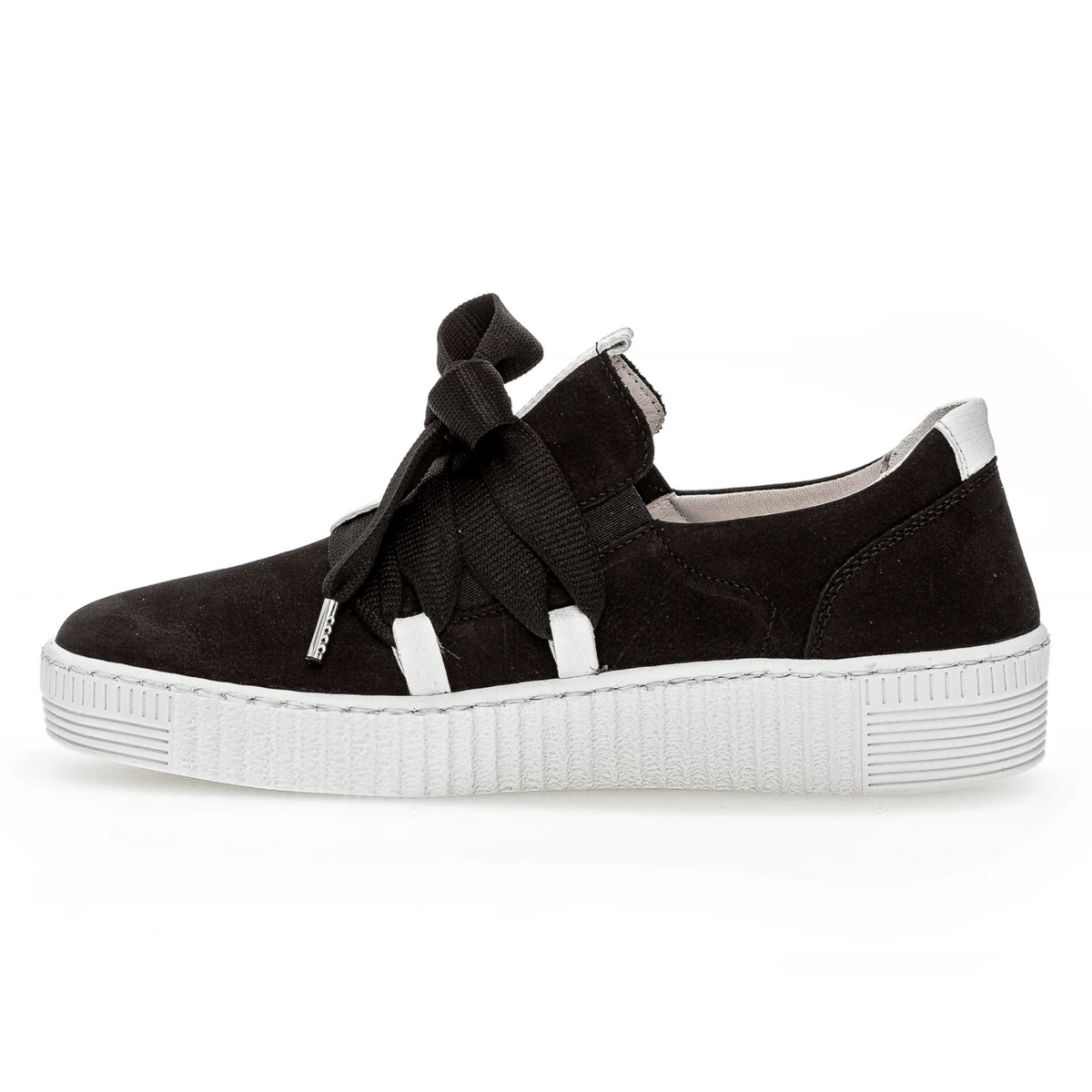 Gabor Women's Waltz 43.333.17 Black/White Suede - 3005365 - Tip Top Shoes of New York