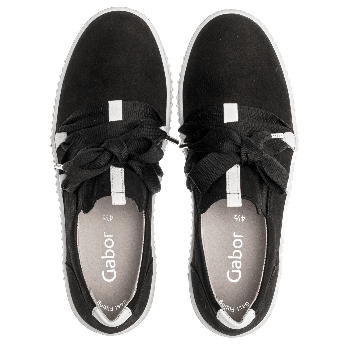 Gabor Women's Waltz 43.333.17 Black/White Suede - 3005365 - Tip Top Shoes of New York