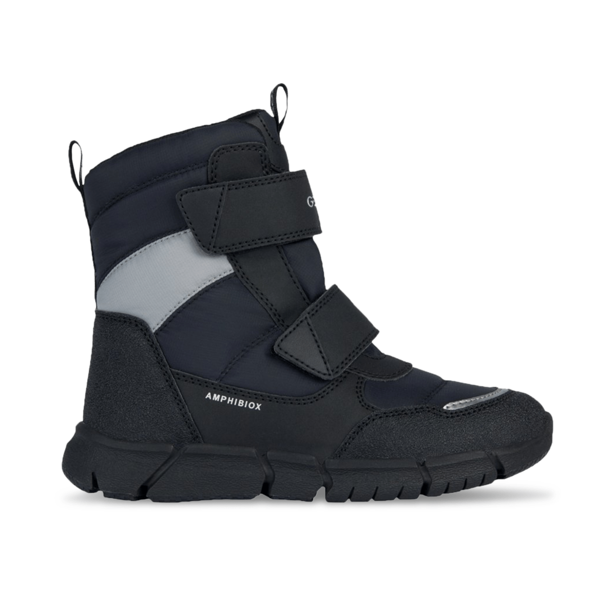 Geox Boy's (Sizes 30 - 41) Flexyper Black/Grey Tall Waterproof - 1076907 - Tip Top Shoes of New York