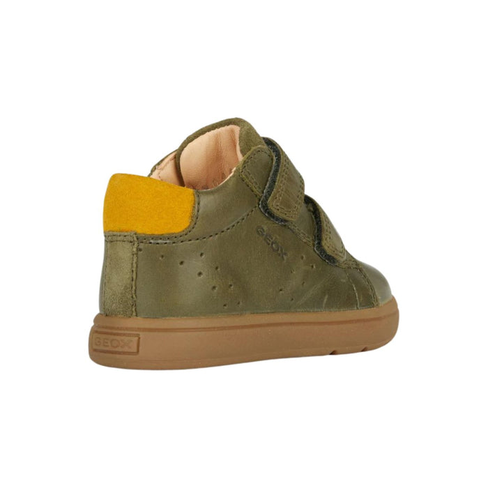 Geox Toddler's (Sizes 22 - 26) Biglia Dark Green/Ochre Yellow Leather - 1087028 - Tip Top Shoes of New York