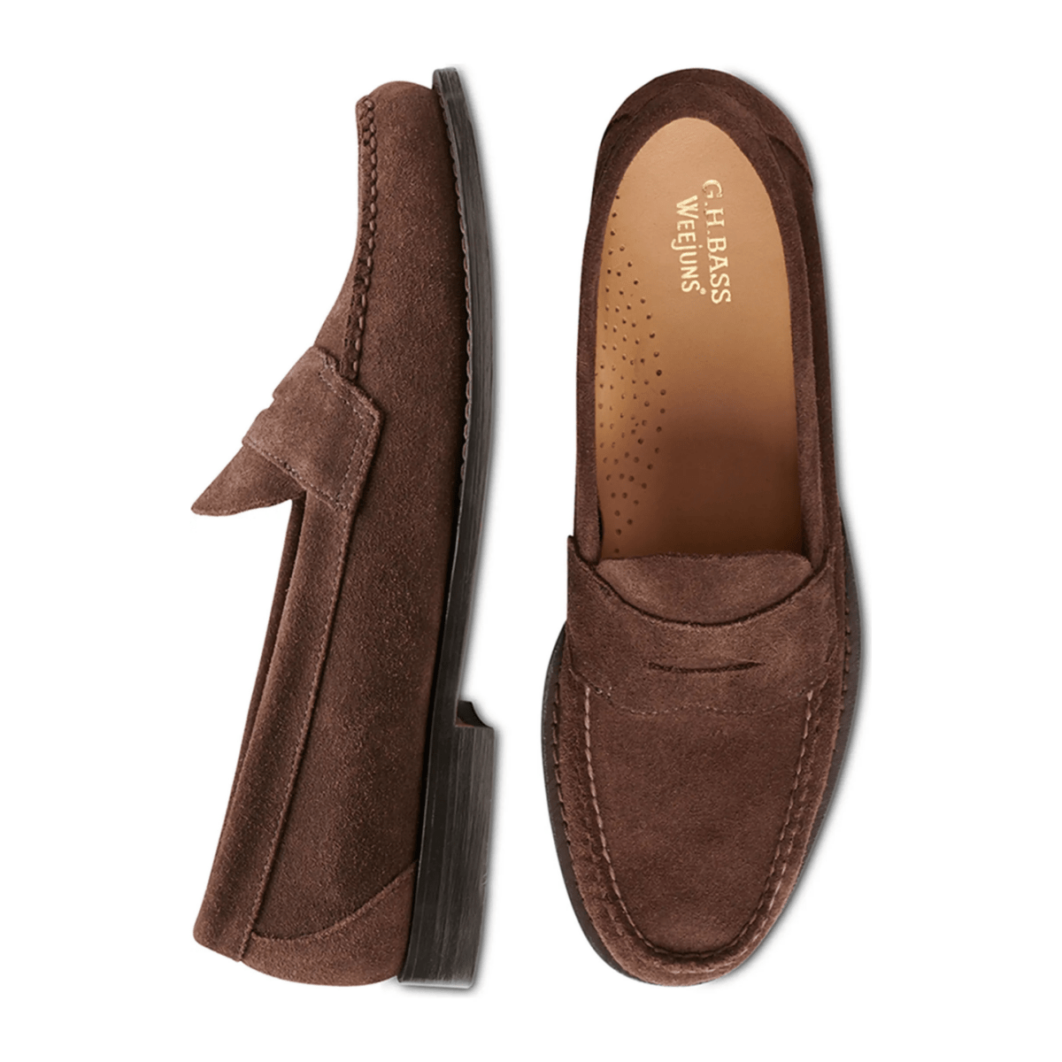 G.H. Bass Men's Logan WeeJun Brown Suede - 9020471 - Tip Top Shoes of New York