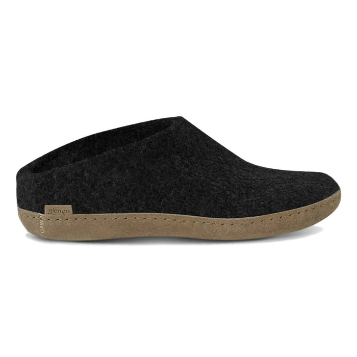 Glerups Men's Model B Slipper with Leather Sole Charcoal - 9022596 - Tip Top Shoes of New York