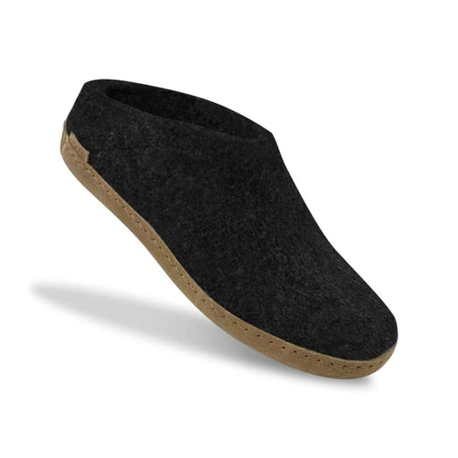 Glerups Men's Model B Slipper with Leather Sole Charcoal - 9022596 - Tip Top Shoes of New York