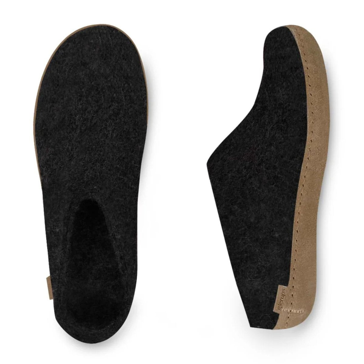 Glerups Men's Model B Slipper with Leather Sole Charcoal - 9022596 - Tip Top Shoes of New York