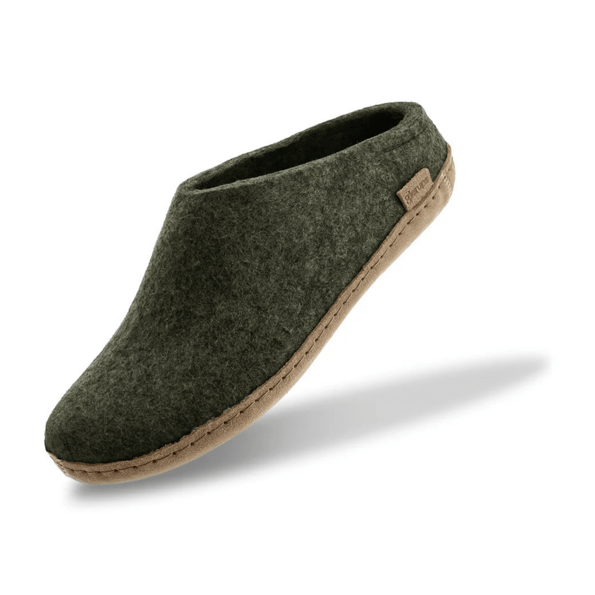 Glerups Men's Model B Slipper with Leather Sole Green Forest - 11029321 - Tip Top Shoes of New York