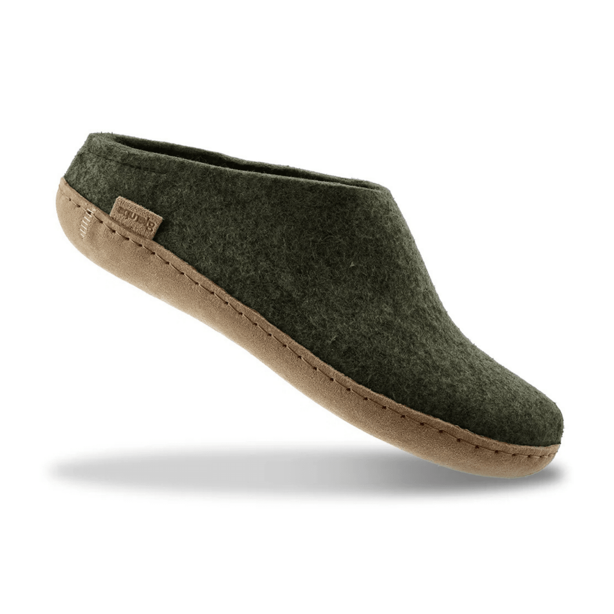 Glerups Men's Model B Slipper with Leather Sole Green Forest - 11029321 - Tip Top Shoes of New York