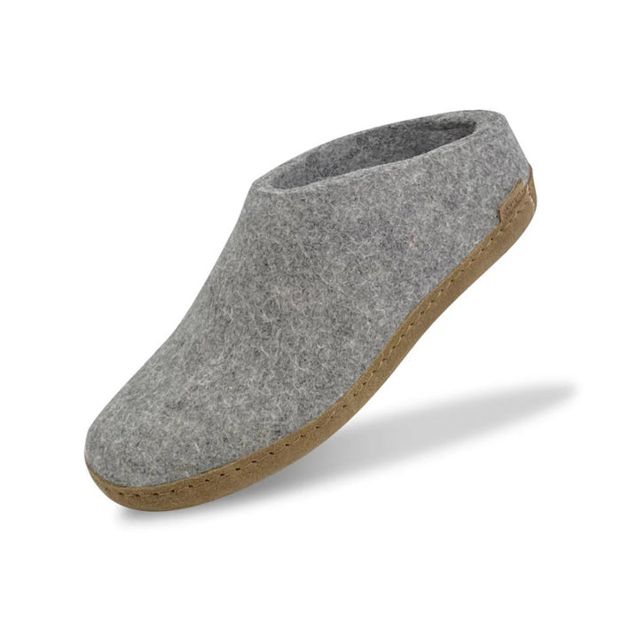 Glerups Men's Model B Slipper with Leather Sole Light Grey - 9022587 - Tip Top Shoes of New York