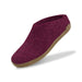 Glerups Women's Model B Slipper with Leather Sole Cranberry - 9022606 - Tip Top Shoes of New York