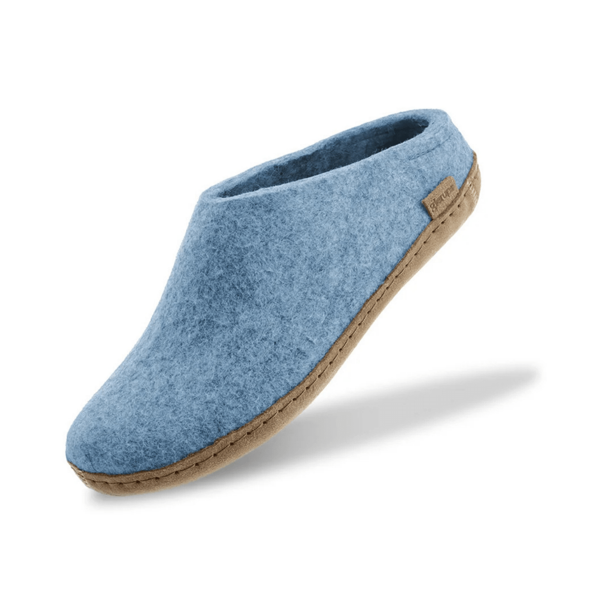 Glerups Women's Model B Slipper with Leather Sole Sky Blue - 11029313 - Tip Top Shoes of New York