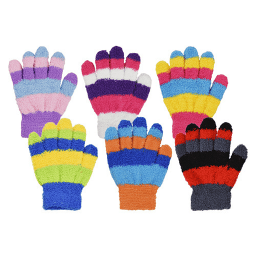 Grand Sierra Toddler's Striped Cozy Yarn Stretch Gloves Assorted - 5023922 - Tip Top Shoes of New York