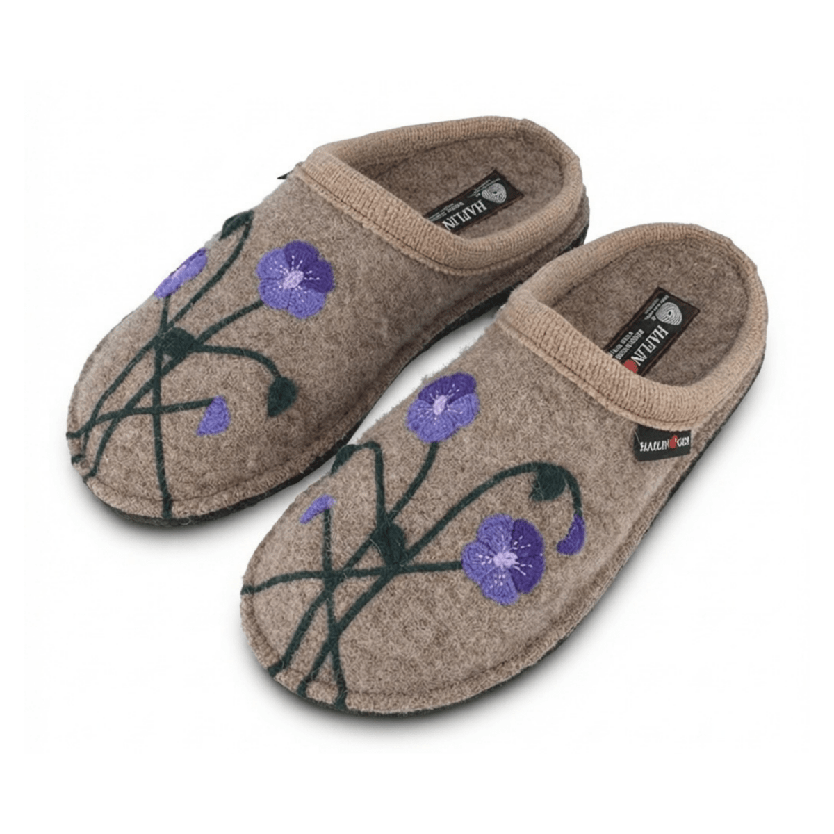 Haflinger Women's AR Viola Wool Earth Purple Flowers - 11030222 - Tip Top Shoes of New York