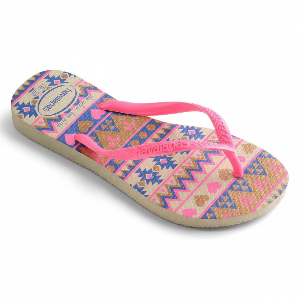 Havaianas Girl's Slim Mosaic Beige/Pink - 679036 - Tip Top Shoes of New York