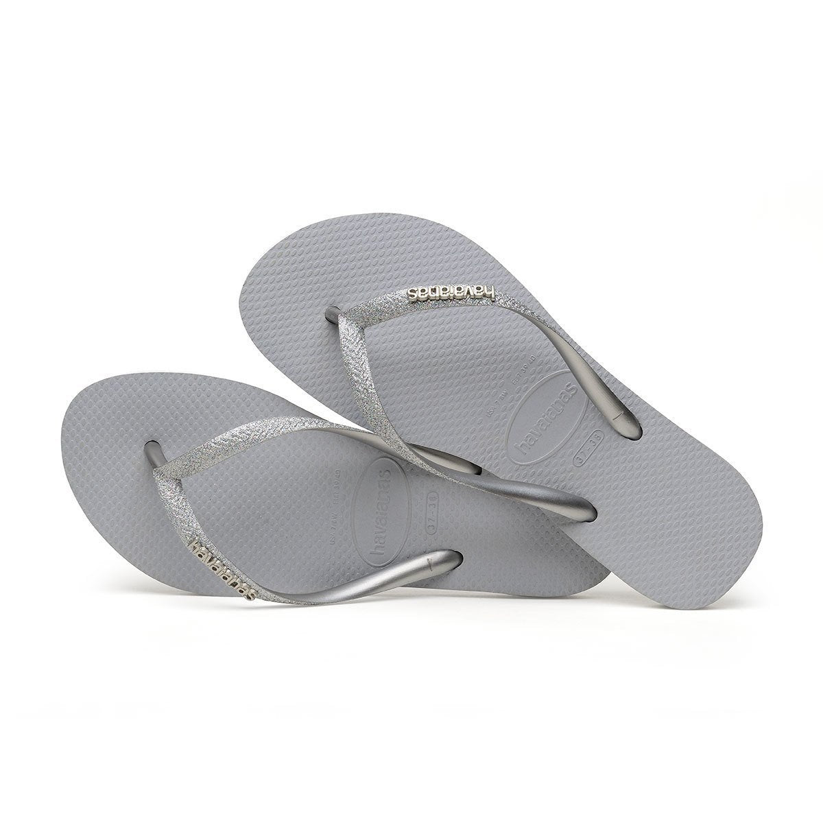 Havaianas Kids Slim Glitter Steel Grey (3536 - 3738) - 959923 - Tip Top Shoes of New York