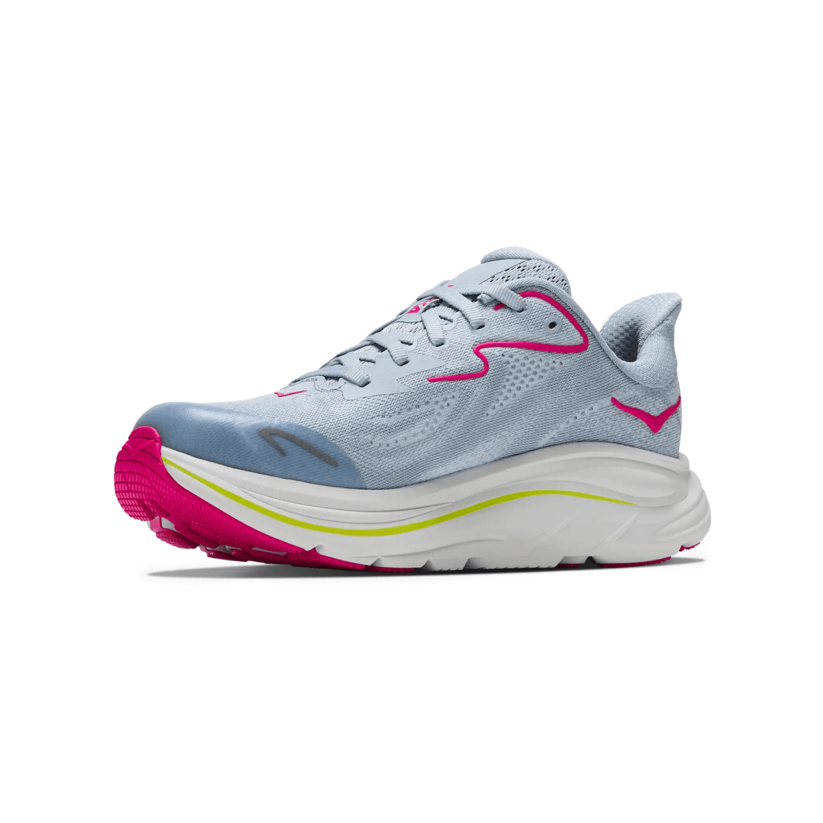 Hoka One One Kids (Grade School) Clifton 10 Overcast/Neon Dragonfruit - 1110603 - Tip Top Shoes of New York