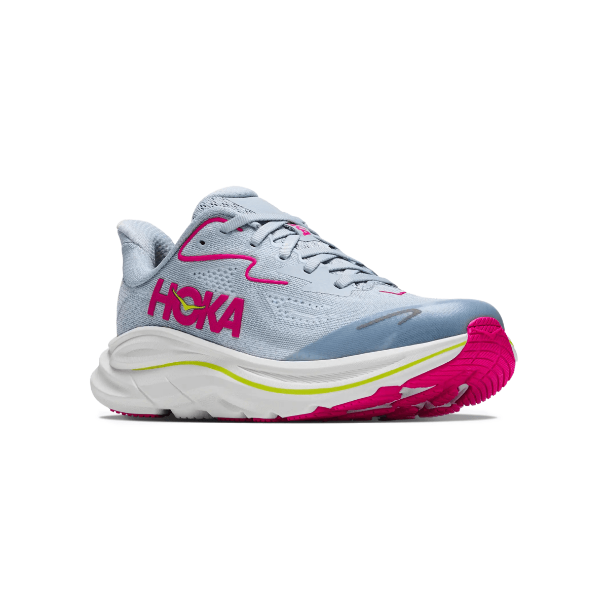 Hoka One One Kids (Grade School) Clifton 10 Overcast/Neon Dragonfruit - 1110603 - Tip Top Shoes of New York