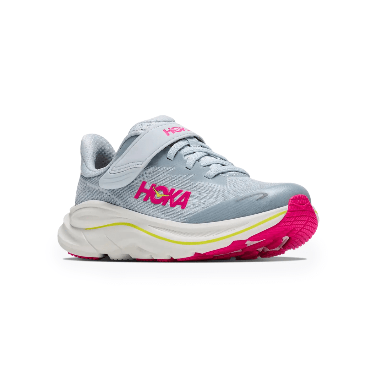 Hoka One One Kids (Preschool) Clifton 10 Overcast/Neon Dragonfruit - 1110625 - Tip Top Shoes of New York