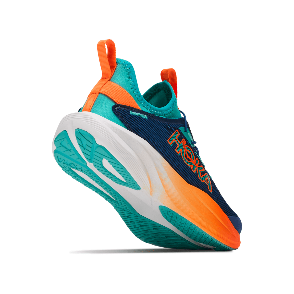 Hoka One One Kids (Preschool) Mach 7 Night Glow Blue/Neon Tangerine - 1110699 - Tip Top Shoes of New York