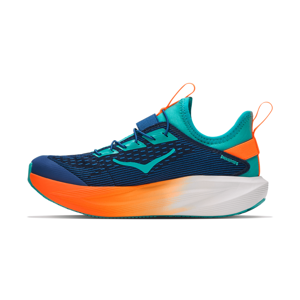 Hoka One One Kids (Preschool) Mach 7 Night Glow Blue/Neon Tangerine - 1110699 - Tip Top Shoes of New York