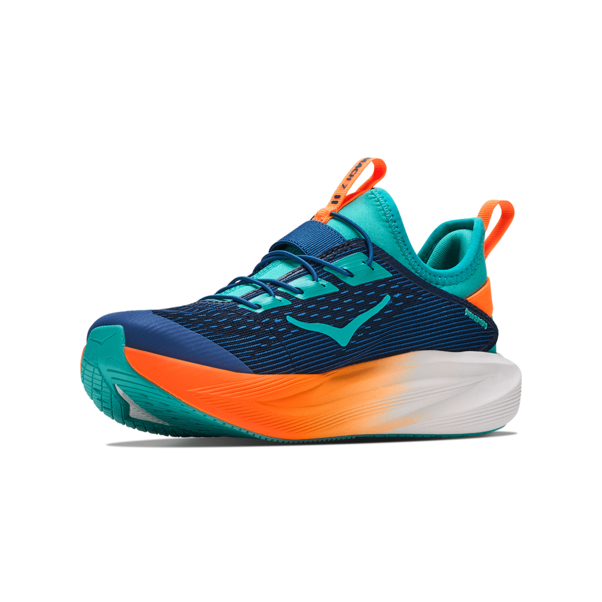 Hoka One One Kids (Preschool) Mach 7 Night Glow Blue/Neon Tangerine - 1110699 - Tip Top Shoes of New York